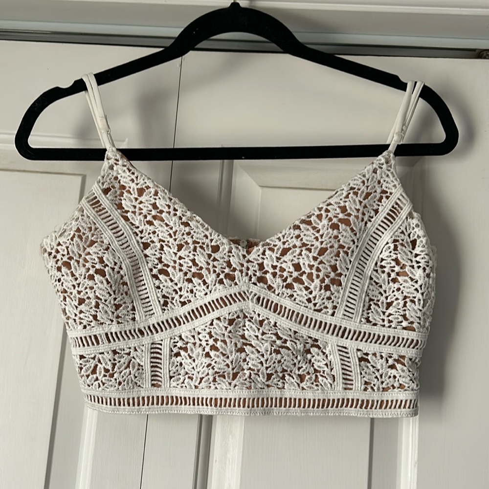 Kendall & Kylie Lace Crop Top
